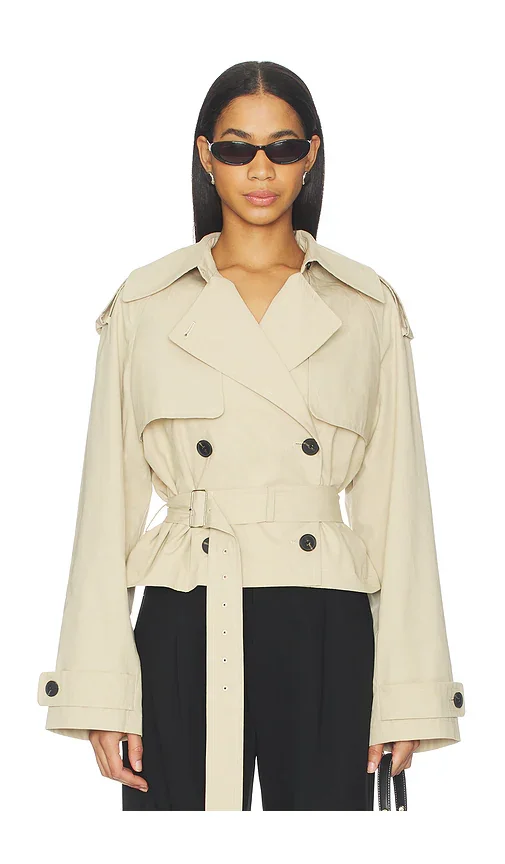 Kimmi Cropped Trench Jacket