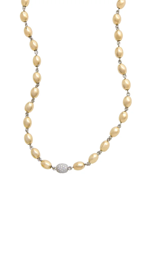 18K Yellow Gold Diamond Necklace