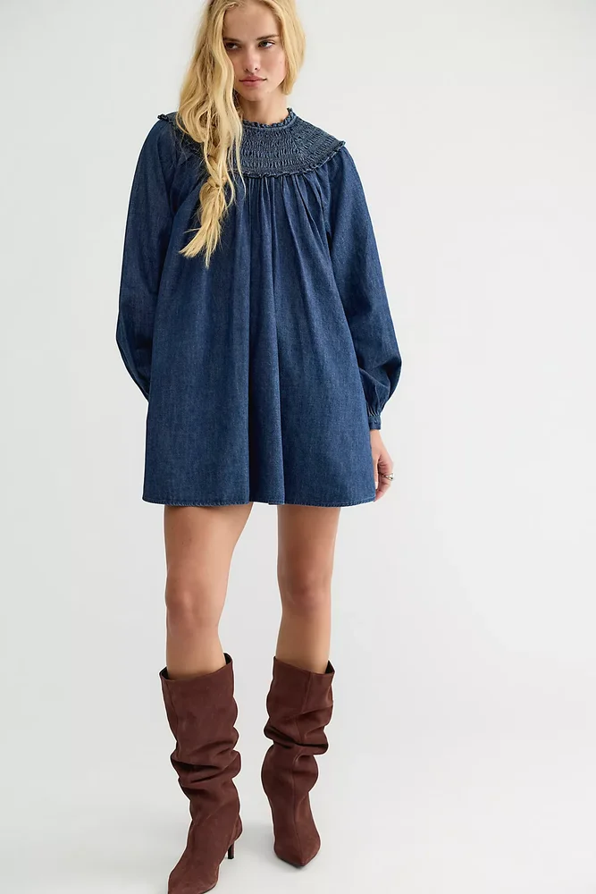 Morning Dew Smocked Mini Dress