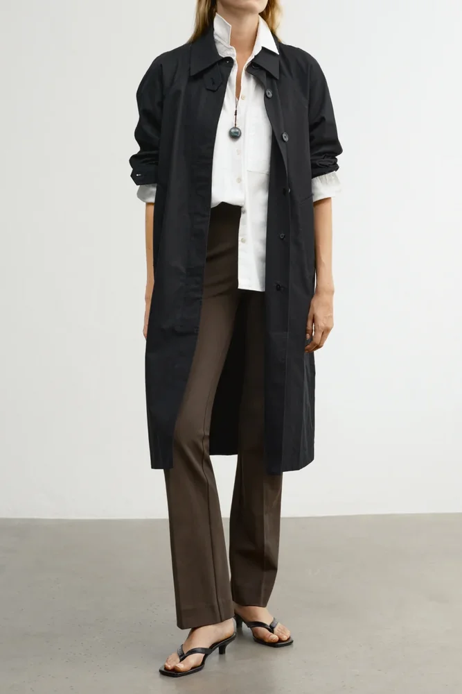 Italian Ponte Kick Flare Elastic Waist Pant - The Brava - AYR