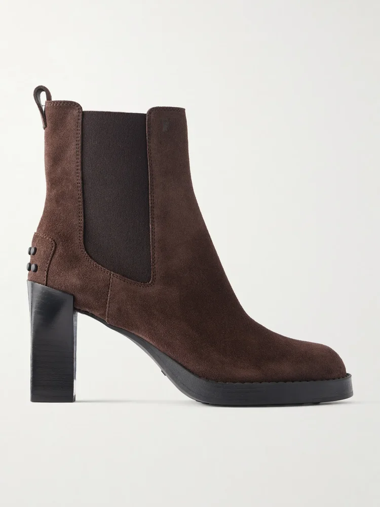Tronchetto Elastico 80 suede ankle boots