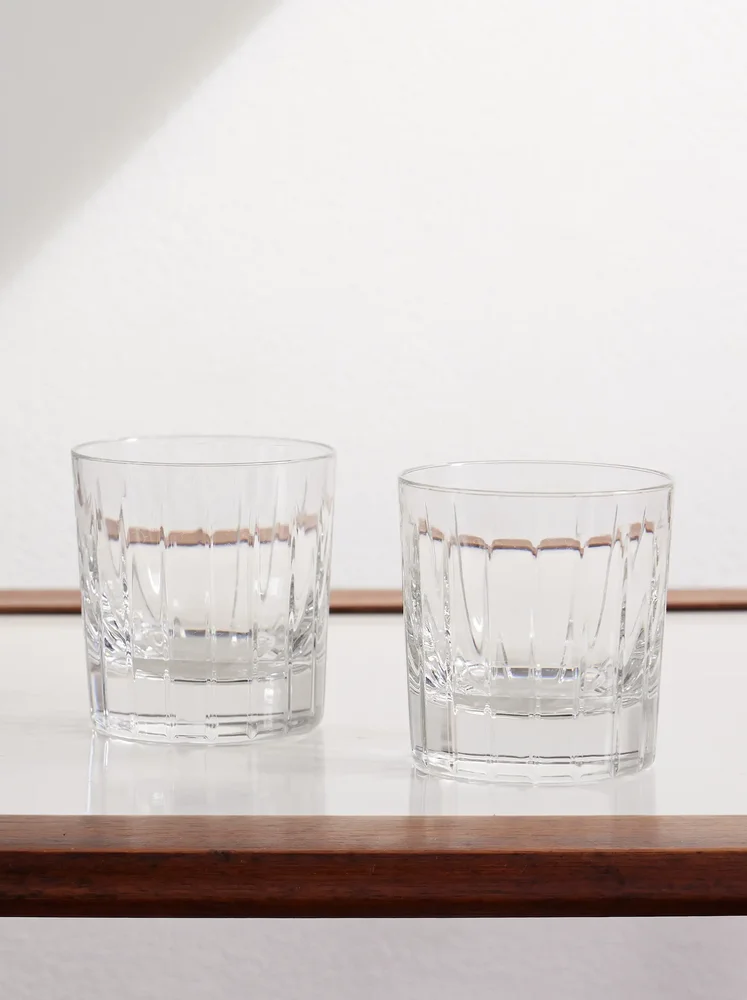 Iriana Set of Two Crystal Old Fashioned Glasses