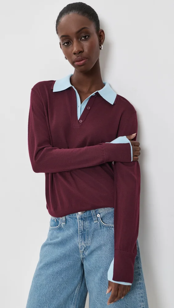 Superfine Merino Wool Layered Polo