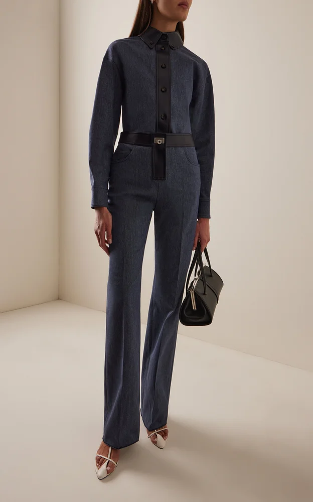 Cotton Denim Trousers