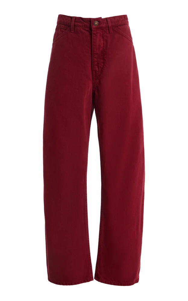 Tribeca Stretch High-Rise Barrel-Leg Jeans