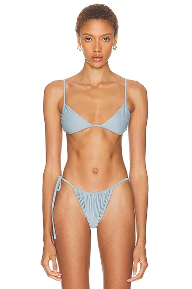 Lucie Gathered String Bikini Top