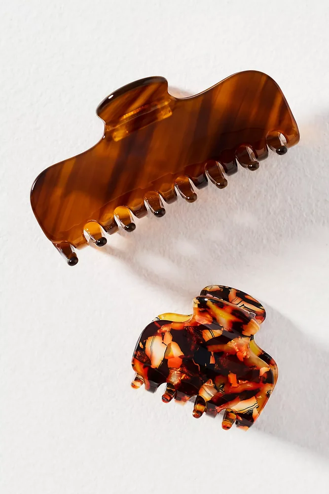 Tortoiseshell Hair Claws, Set of 2