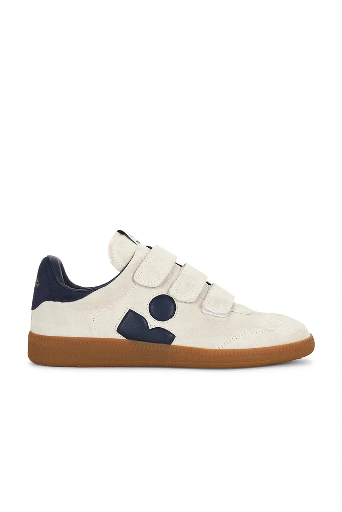 Beth Sneaker - Ecru & Dark Blue