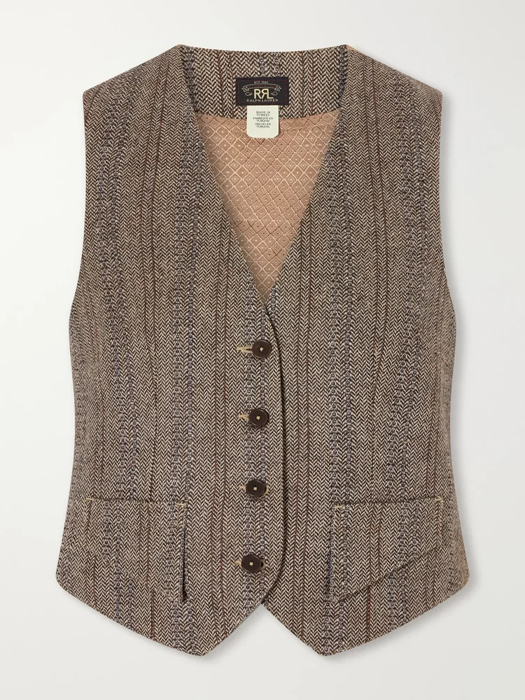 Wool and cotton-blend vest