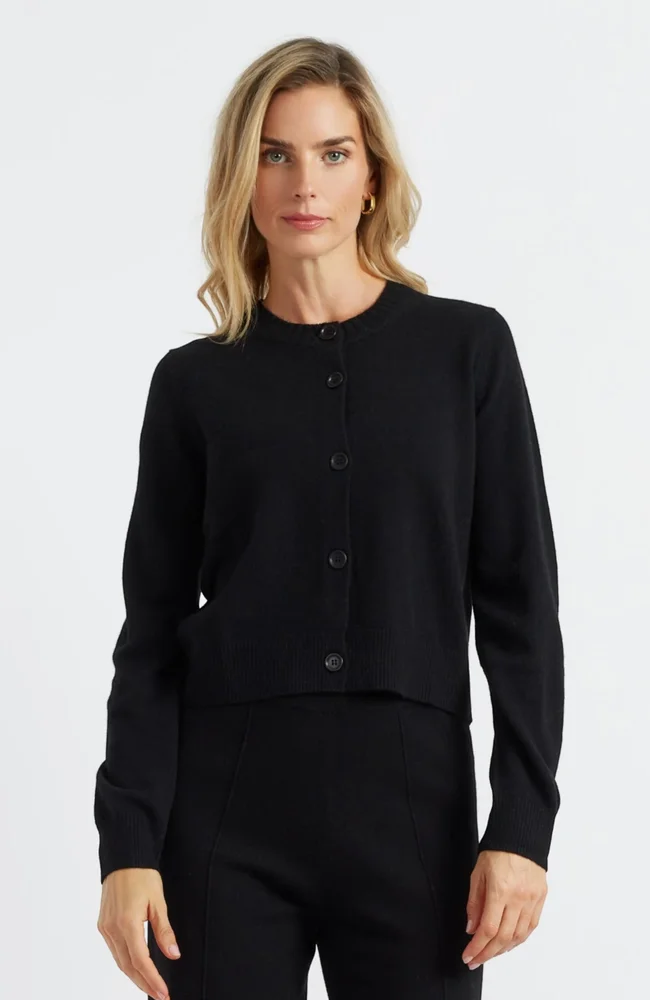 Wool Cashmere Cropped Cardigan