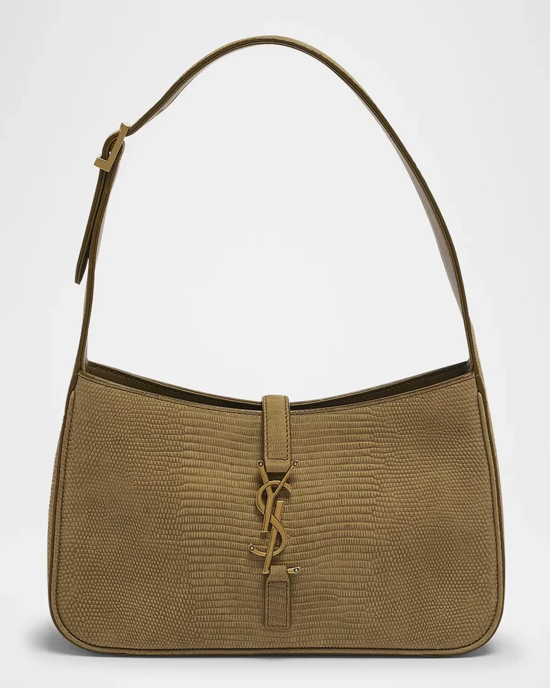 Le 5 A 7 Shoulder Bag in Lizard-Effect Leather