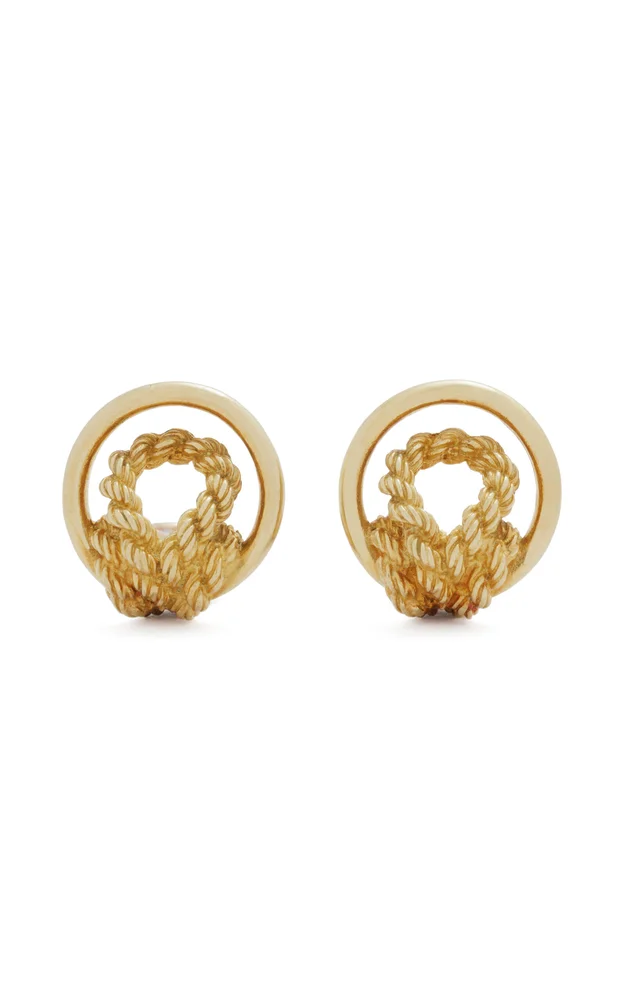 Signed Hermès Clip-On Rope Earrings