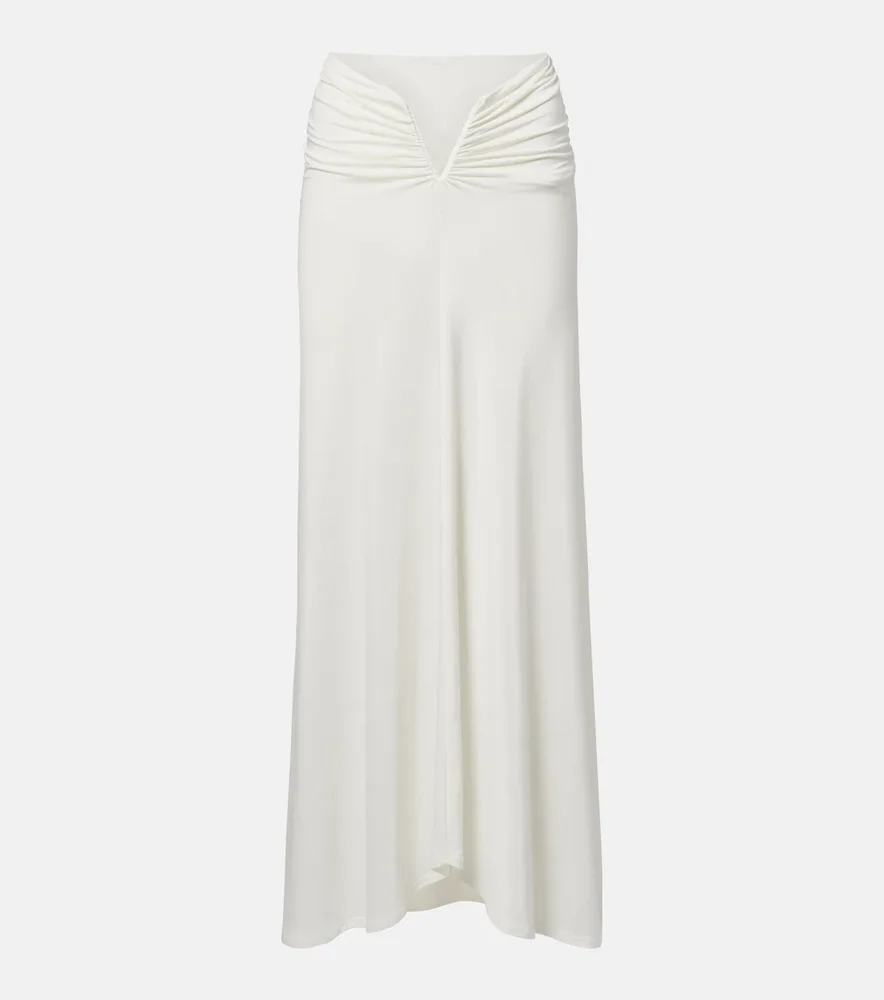 Skyla ruched jersey maxi skirt