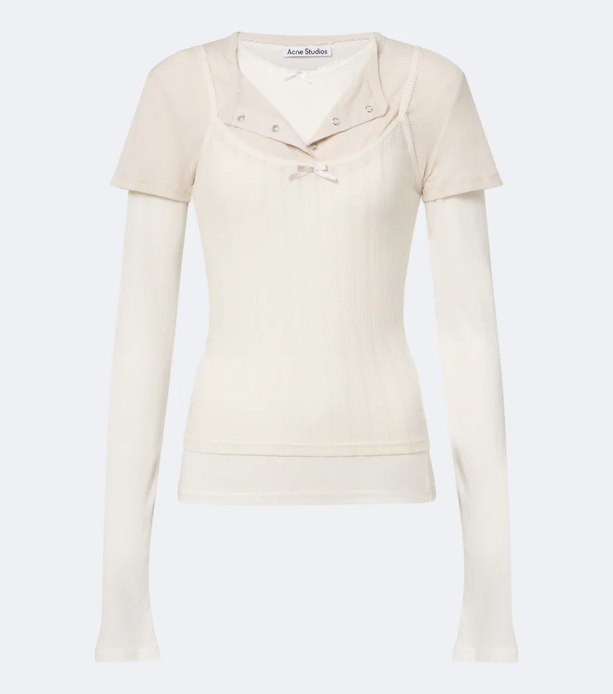 Layered jersey top