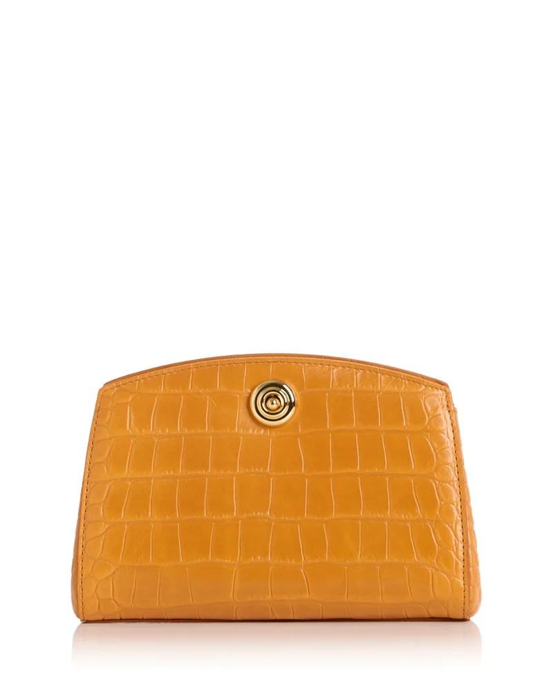 Pushlock Leather Clutch