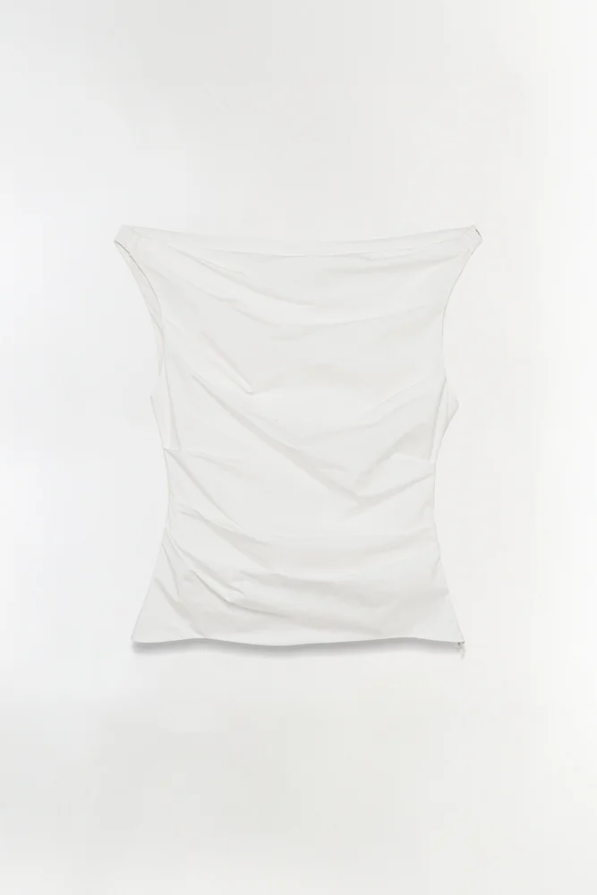 Maisel Draped Cotton Top