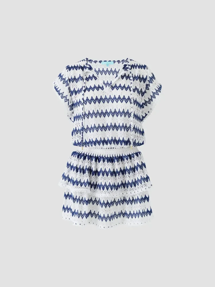 Remi Striped Crochet Mini Dress