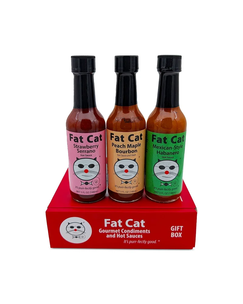 Unique Flavors 3 Bottle Hot Sauce Gift Box