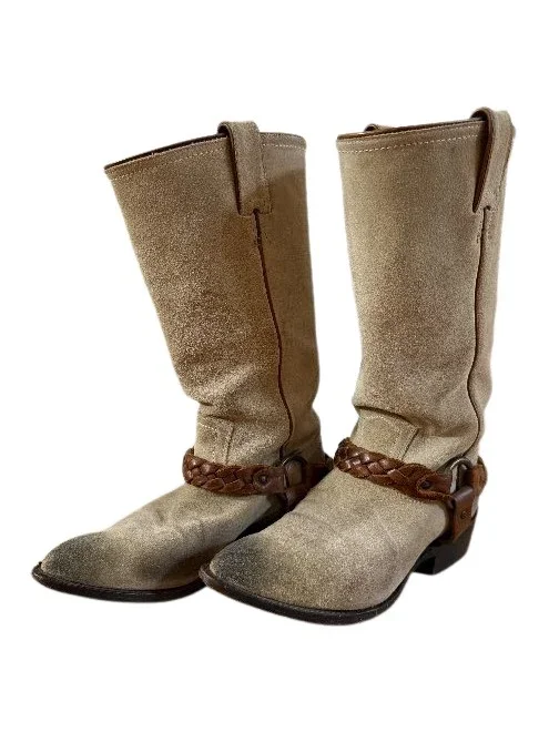 Frye Billy Braided Suede Boots - Pre-Loved