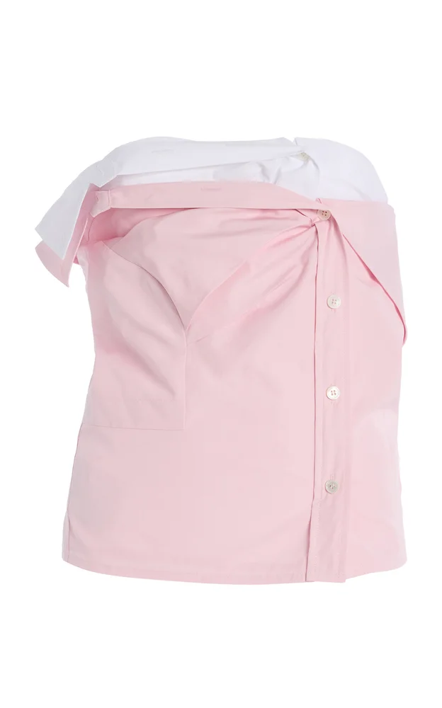 Cotton Poplin Bustier Top