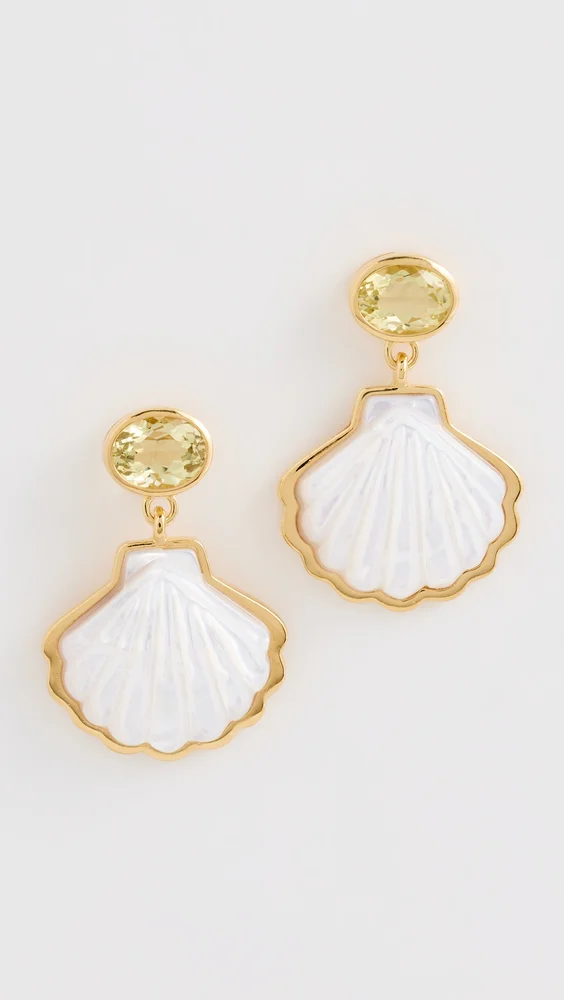Lizzie Fortunato Luna Shell Earrings