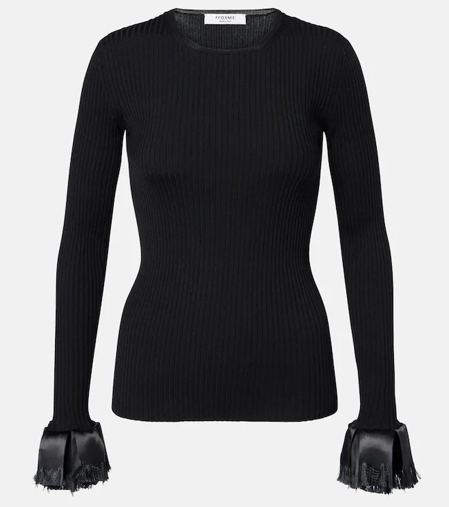 Nova ribbed-knit wool-blend sweater