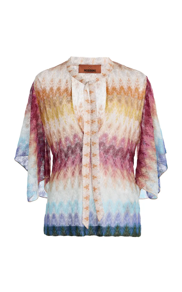 Knit Tie-Neck Top