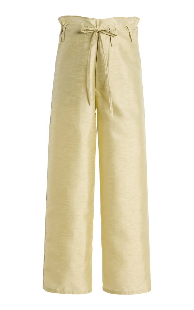 Dupioni Straight Leg Pants