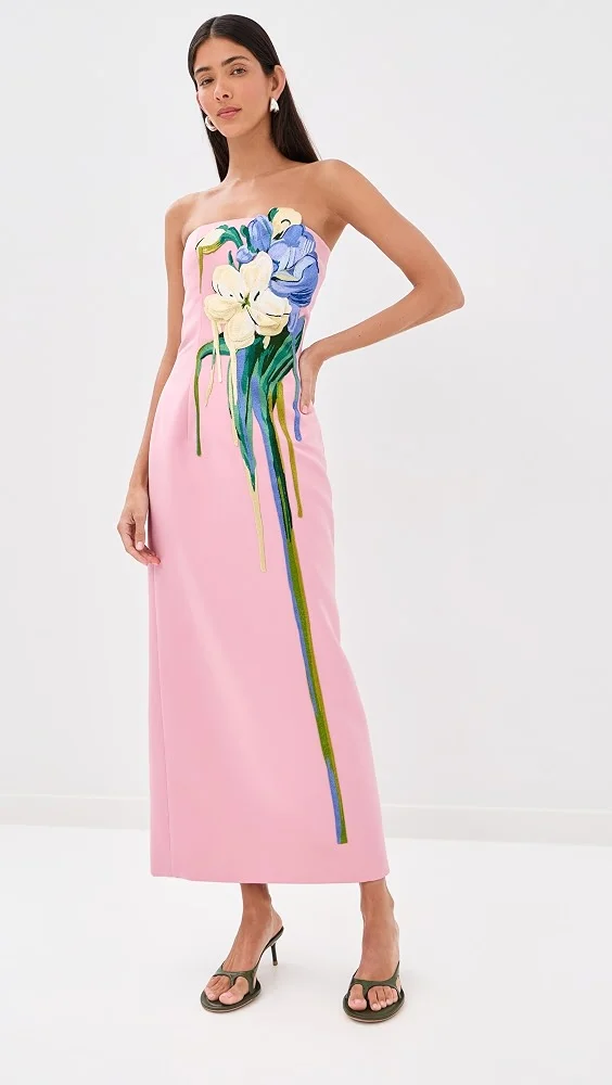 Rayna Embroidered Bustier Maxi Dress