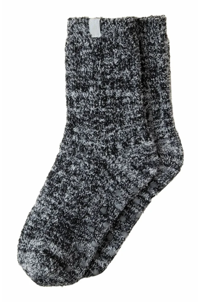 Marshmallow Crew Socks with Grippers