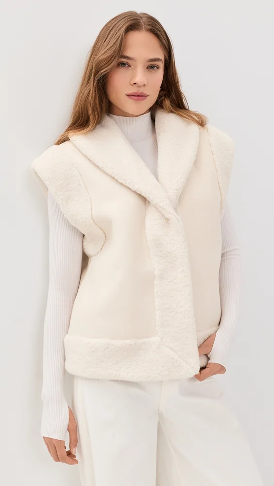 Splendid x Cellajaneblog Faux Leather Fur Vest