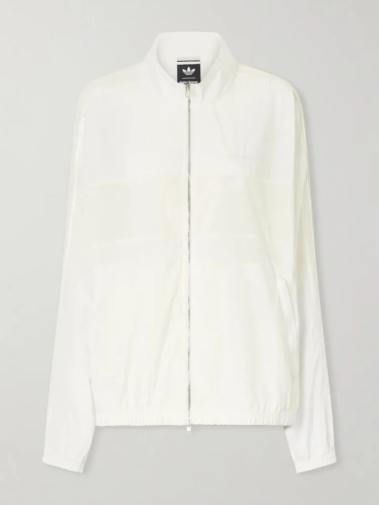 + Wales Bonner logo-embroidered recycled-shell track jacket