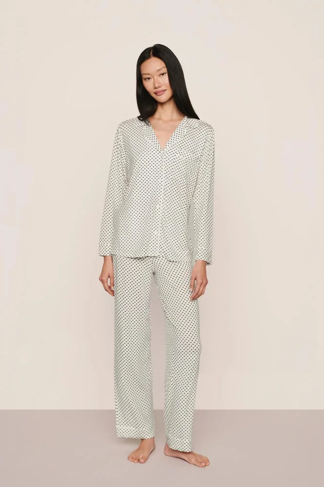 Eberjey Gisele Printed TENCEL Modal Long PJ Set
