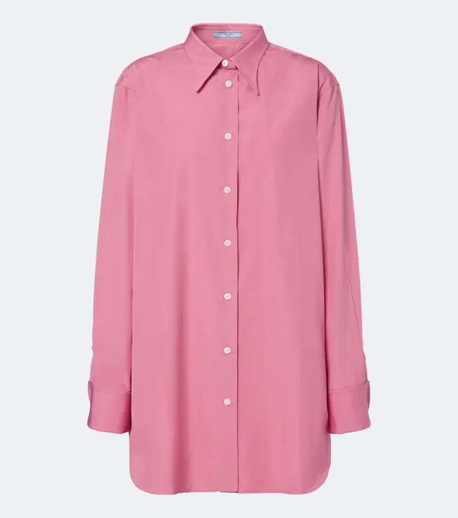 Oversized cotton poplin shirt