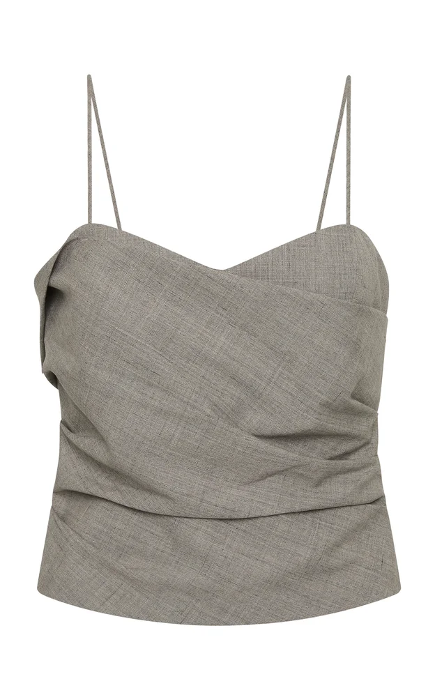 Folded Bodice Wool-Blend Cami