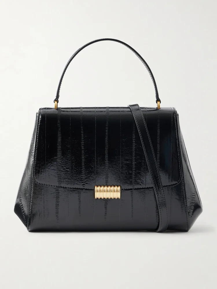 Thala eel-effect leather shoulder bag