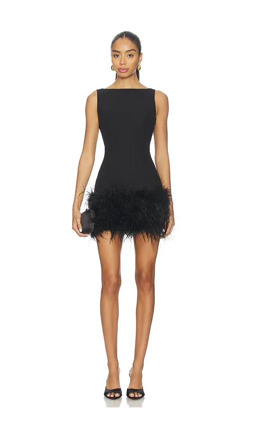 patola mini dress - black