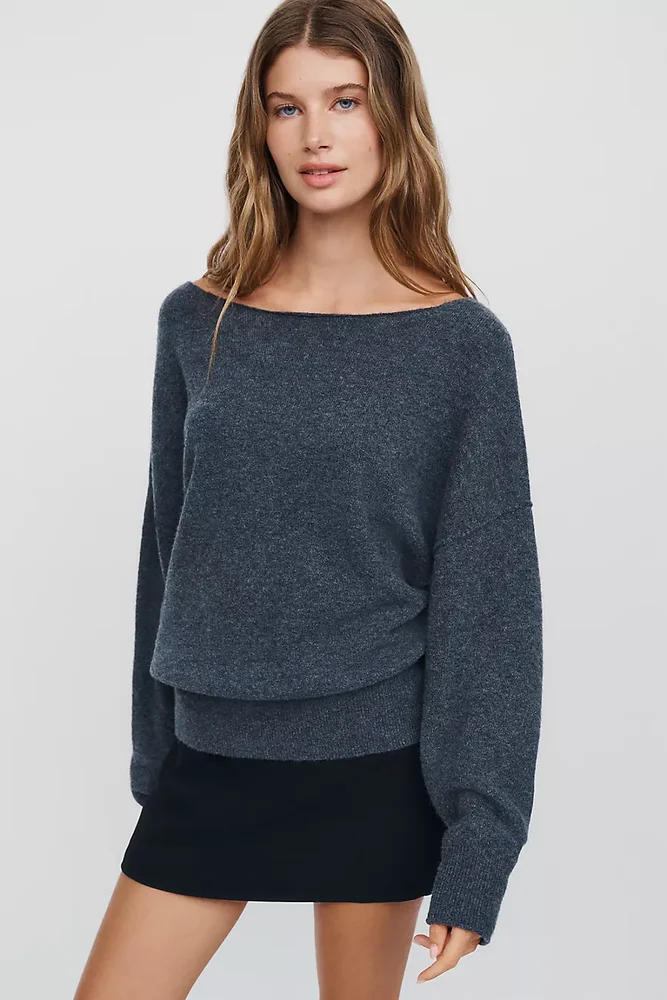 Haley Boatneck Wool Blend Sweater
