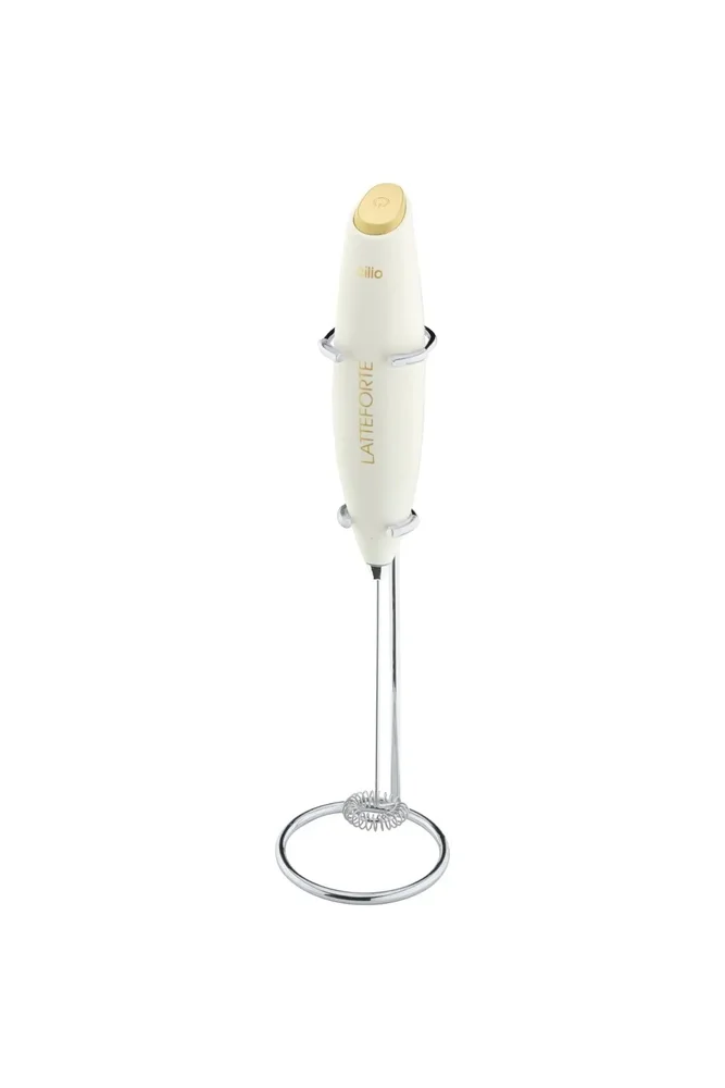 Latteforte Battery Powered Milk Frother with Stainless Steel Stand