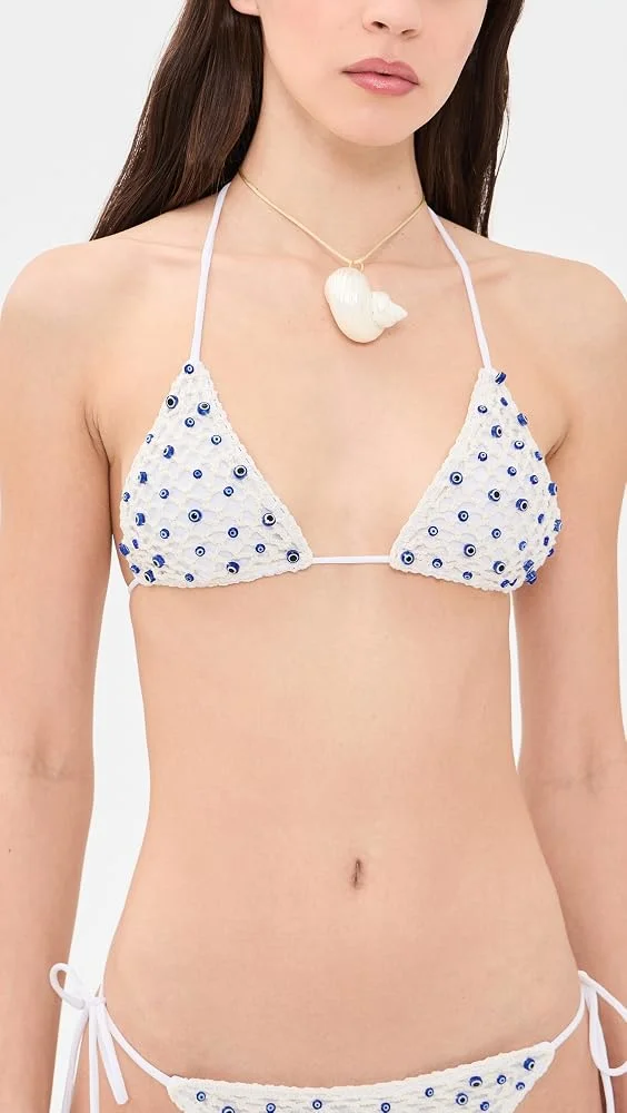 Micro Evil Eye Bikini Top