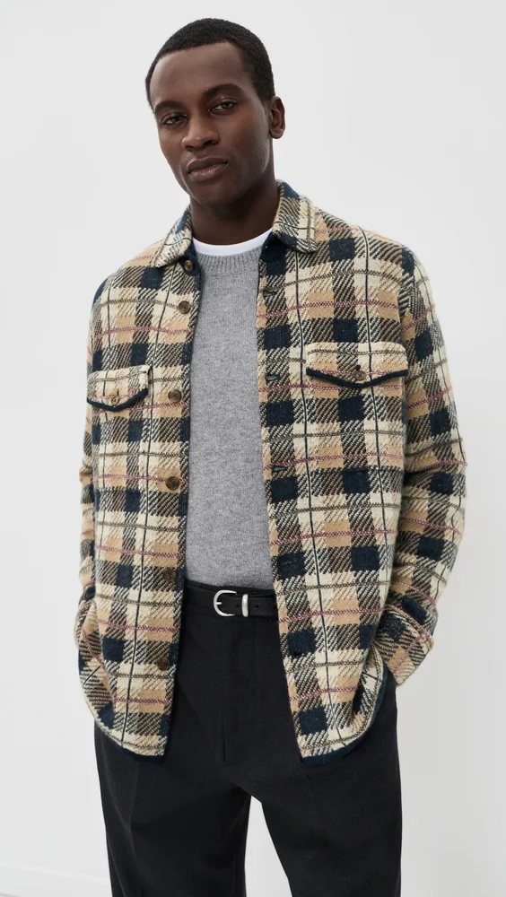Plaid Cashmere Work Shirt