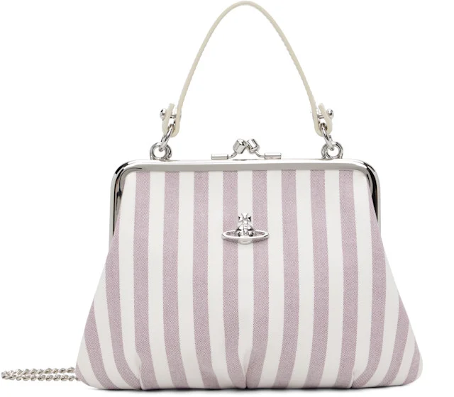 Vivienne Westwood - Burgundy & White Granny Frame Bag