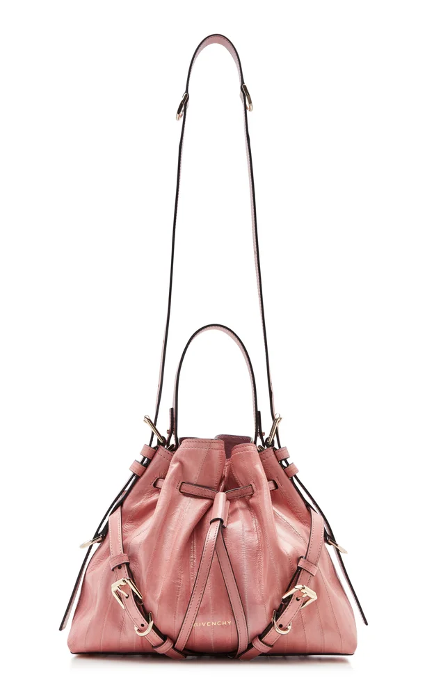 Voyou Small Fish Skin Leather Bucket Bag