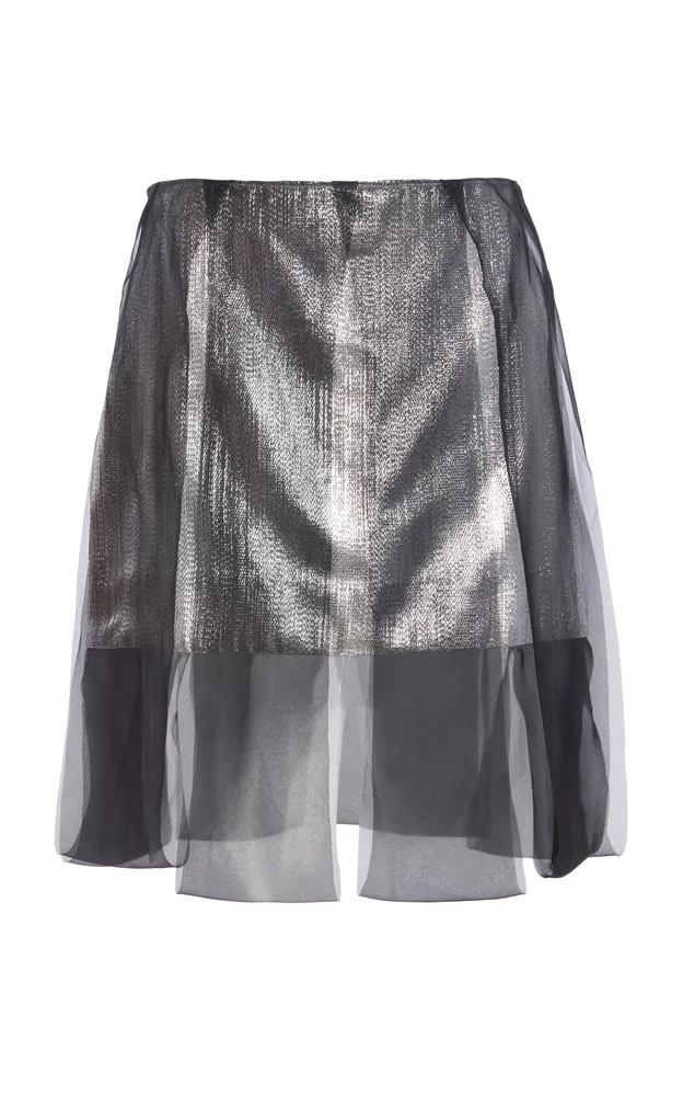 Danyelle Silk-Blend Mini Skirt