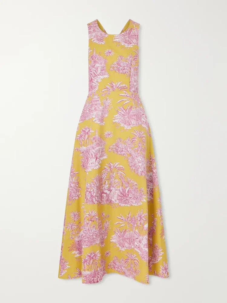 Colonna printed cotton maxi dress