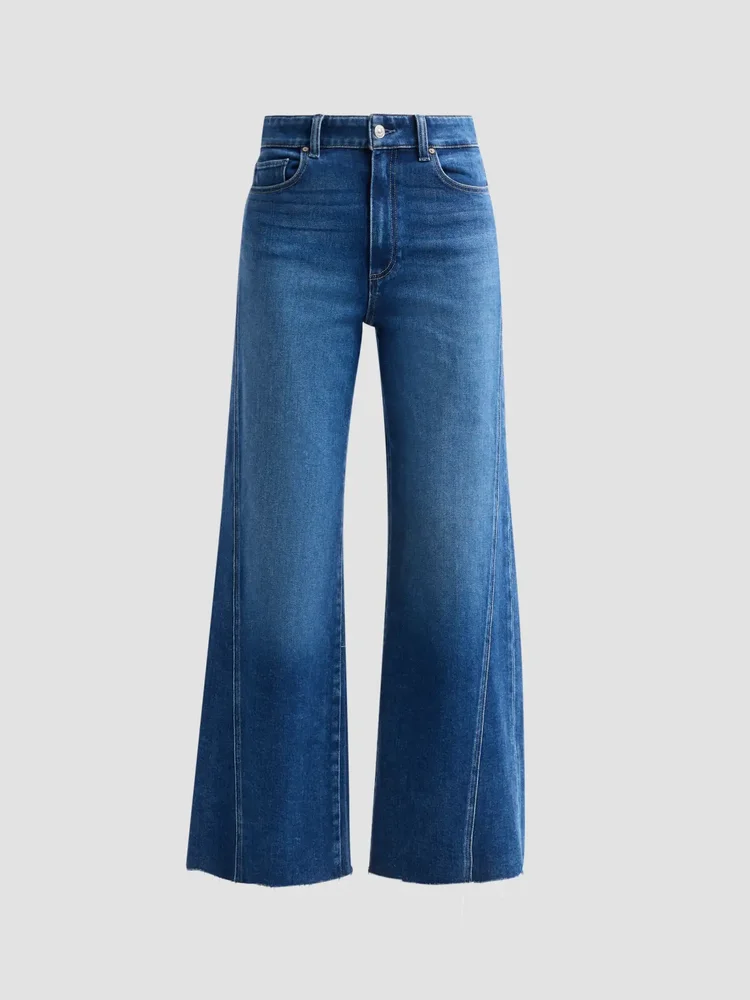 Anessa Twisted Outseam High-Rise Wide-Leg Jeans