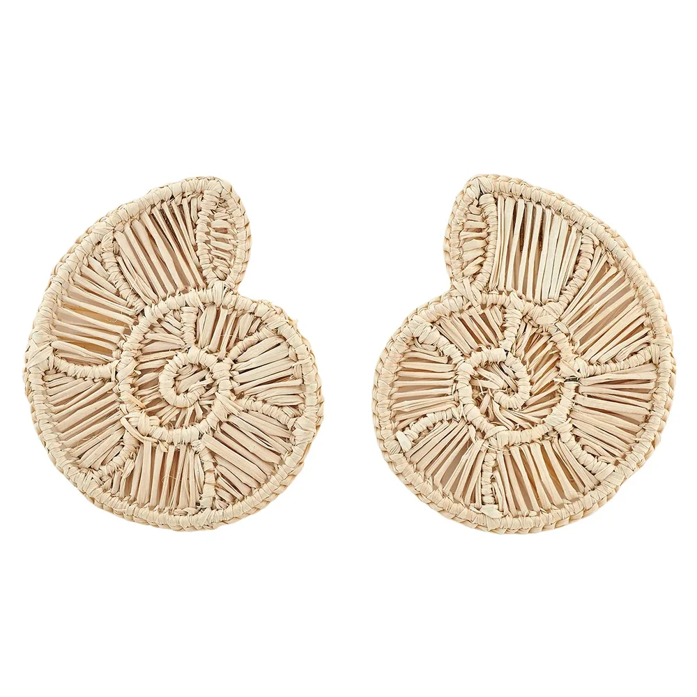 Rattan Nautilus Earring