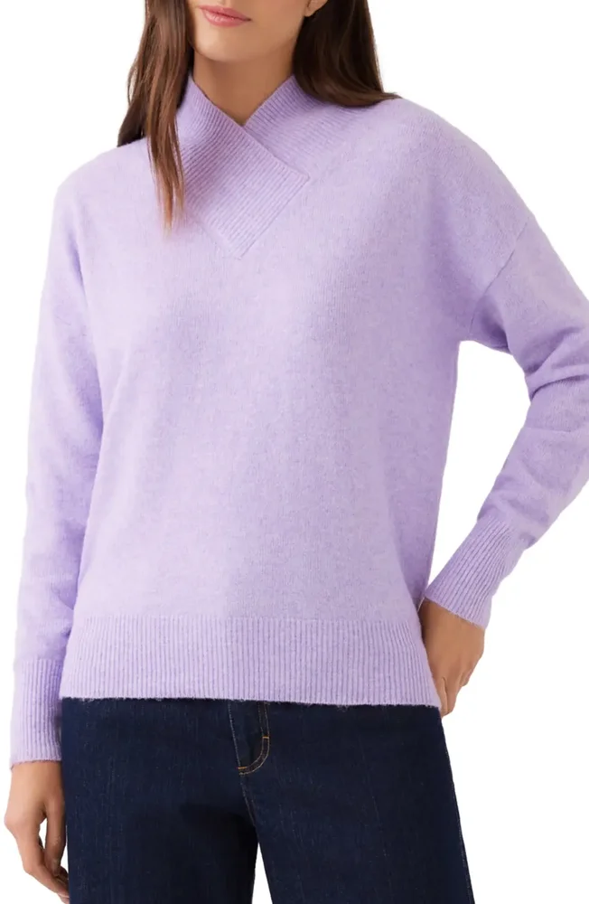 Crossover Shawl Collar Sweater