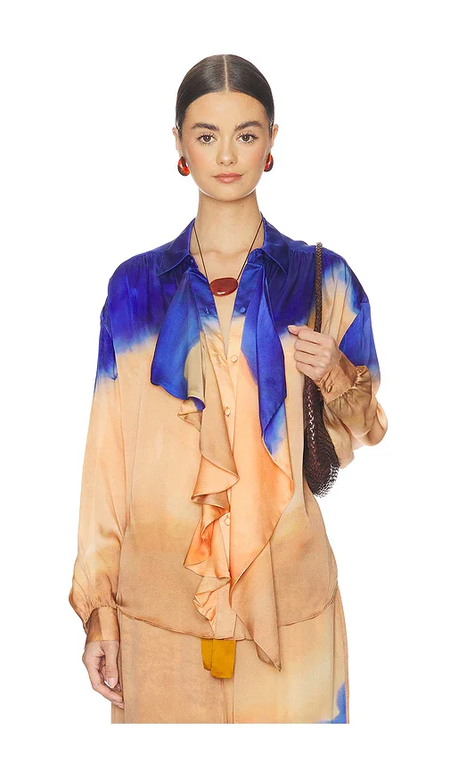Gesture Long Sleeve Silk Blouse