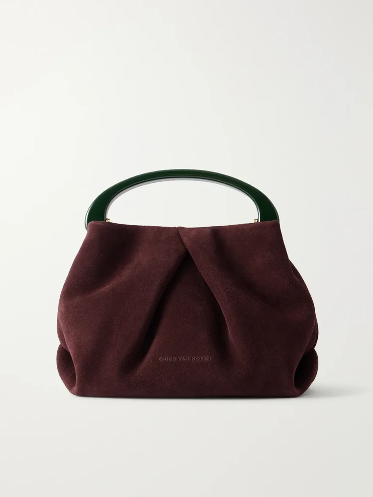 Suede clutch